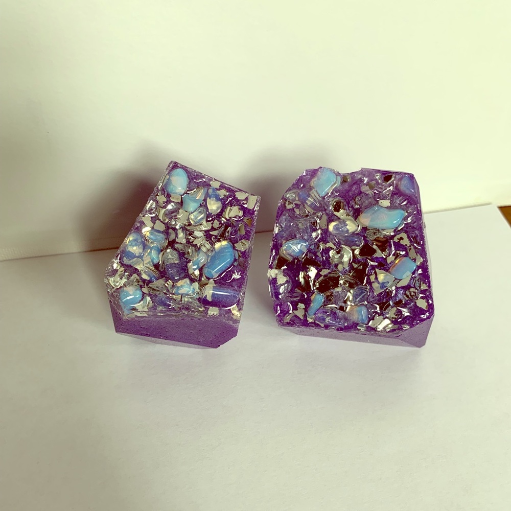 Handmade faux resin geodes :)